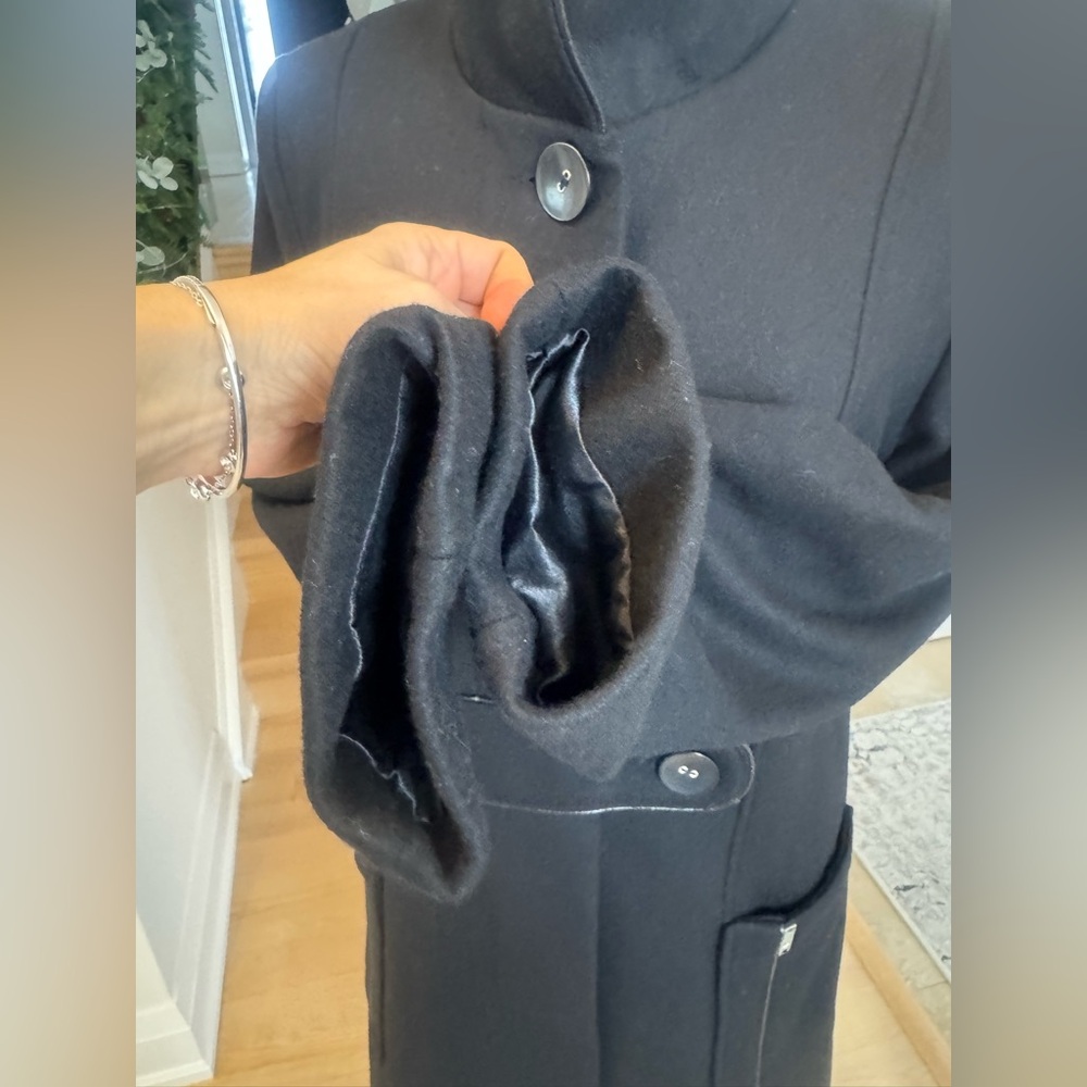 ME-JAY Wool Blend Coat Black – Size 14 - Picture 12 of 12